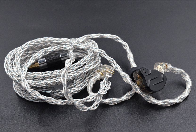 KZ - 90-8 Hochauflösendes 784-adriges Upgrade-Kabel - Silber & Blau KZ - 90-8 Hochauflösendes 784-adriges Upgrade-Kabel - Silber & Blau